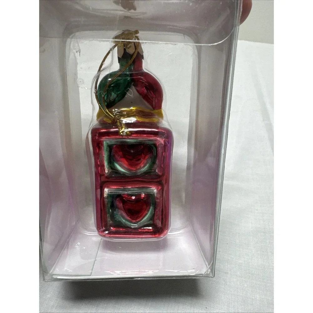 KURT S. ADLER Jack-In-The-Box Xmas Ornament Medallion Collection Glass New Clown